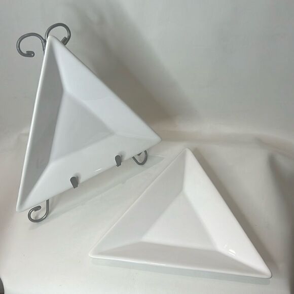 Waechterbach Plates Modern Rectangle Tapas Small Bites Appetizer Entree Set Of 2 - Picture 1 of 5